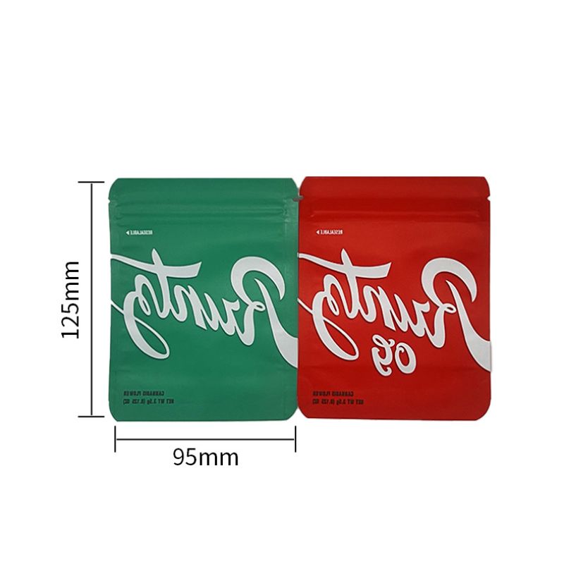 Blanco / Spider Mylar Weed Bags with Zip Seal